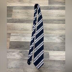 Pavone Classic Navy and Gray Striped Men's Tie